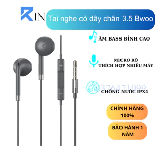 Tai nghe có dây chân 3.5 Bwoo BO-HF20 cho các dòng máy điện thoại máy tính máy nghe nhạc BH 12 Tháng RIN