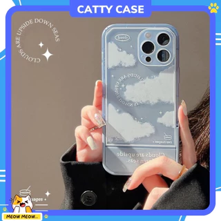 Ốp lưng iphone TPU silicon mềm mẫu cloud xanh cho Iphone 7 8 Ps SE X XS XS Max 11 12 13 14 15 Pro Max - Catty case