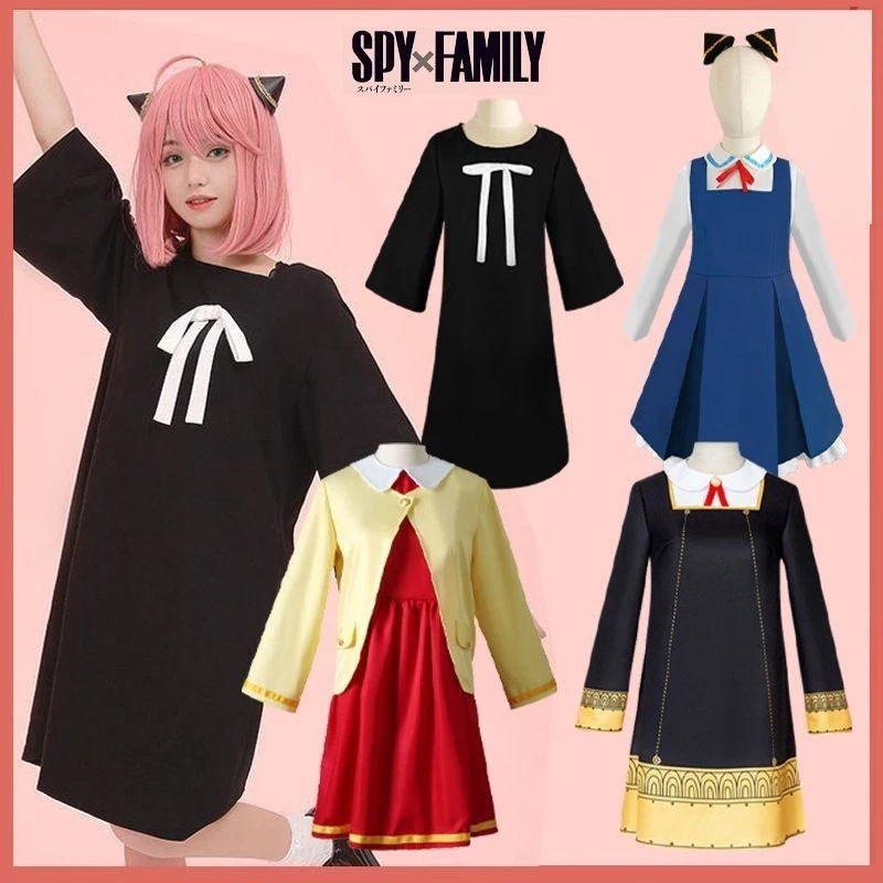 Spy x FAMILY Anya Forge cosplay trang phục SPY Play House cos Quần áo Arnia Bé gái Quần áo Vàng Xanh Đen Trắng cosplay Váy hàng ngày