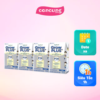 Thực phẩm bổ sung sữa dinh dưỡng pha sẵn GrowPLUS+ (Bạc), 4x110ml (trên 1 tuổi)