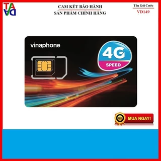 Sim Và Esim 3G/4G Vinaphone VD149 tặng 6GB/ngày miễn phí gọi nội mạng - Trọn gói 12 tháng không cần nạp tiền