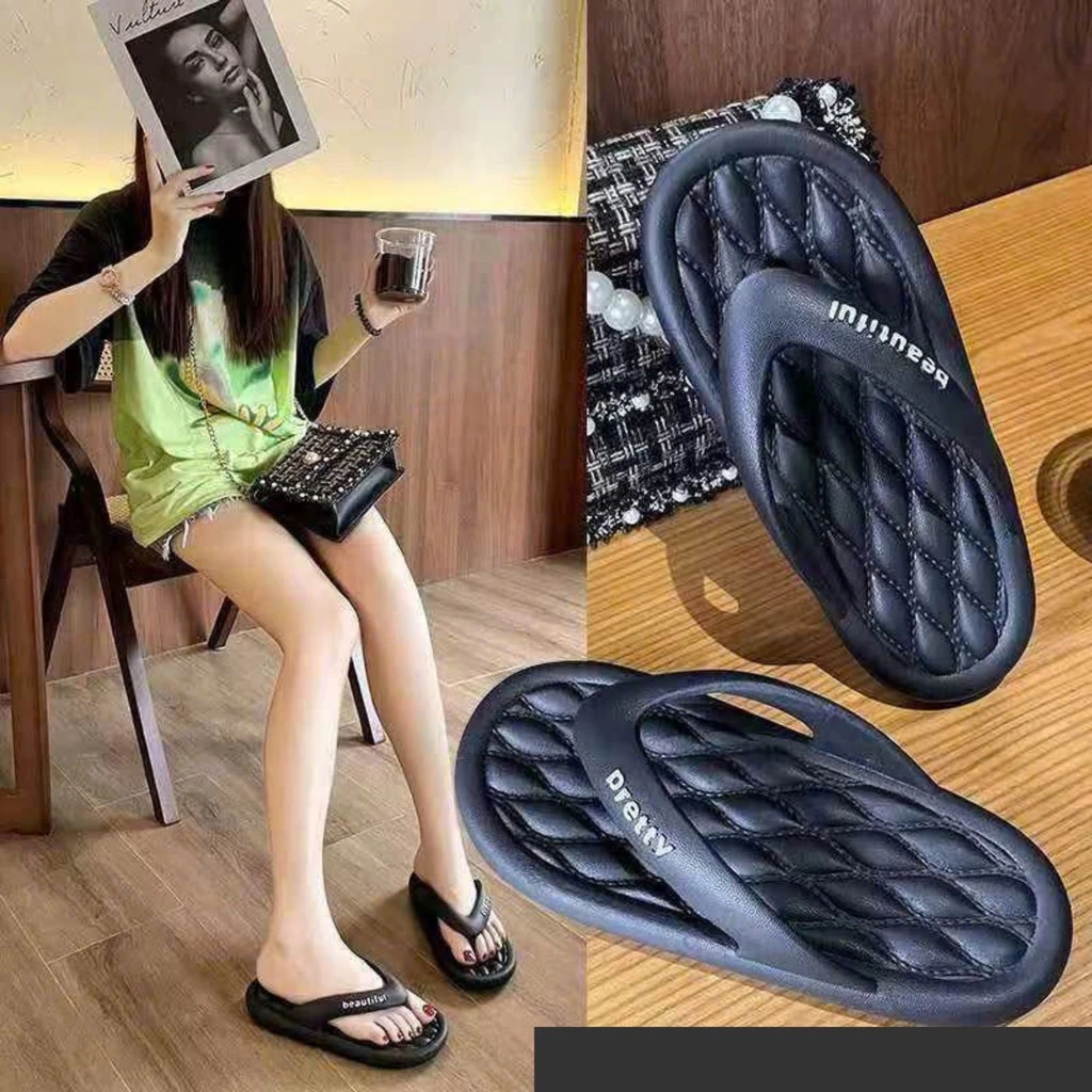 Dép Xỏ Ngón Nữ Pretty Đi Mua Hè, Đi Biển Cao Cấp, Chống Nước Siêu Nhẹ, Chống Trượt Size 36-41 Giay zep Store