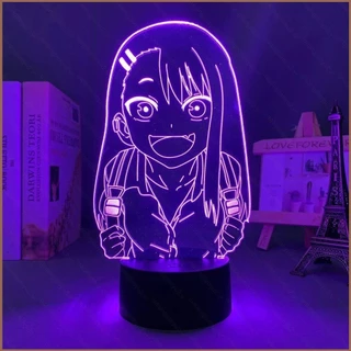 Đèn Led Anime Không Đồ Chơi Với Tôi Miss Nagatoro Đèn Ngủ Manga Thay Đổi Chiếu Sáng Trang Trí Nhà Quà Tặng