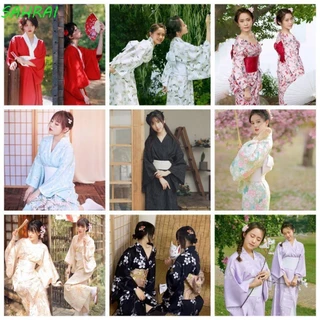Sahrai Sakura Girl Kimono, Áo choàng tắm Yukata Nhật Bản truyền thống Nhật Bản phong cách Nhật Bản, Yukata Dres Mới sang trọng in hoa phong cách Nhật Bản Yukata Trang phục hóa trang