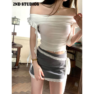 2ND STUDIOS áo phông áo thun nữ croptop baby tee Xu hướng Fashion Fashion Comfortable WCS2451AZP 22Z240527