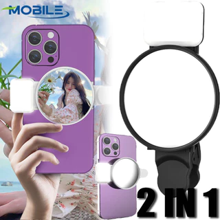 [Nổi bật] Đèn phản chiếu gương Selfie - Đèn Selfie LED - Đèn lấp đầy Selfie kẹp - Đèn trang điểm chụp ảnh - Đèn Video Mini - dành cho máy ảnh Điện thoại thông minh, máy tính xách tay