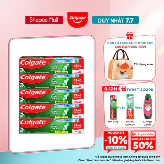 Bộ 5 Kem đánh răng Colgate ngừa sâu răng răng chắc khỏe 225g/tuýp tặng bàn chải