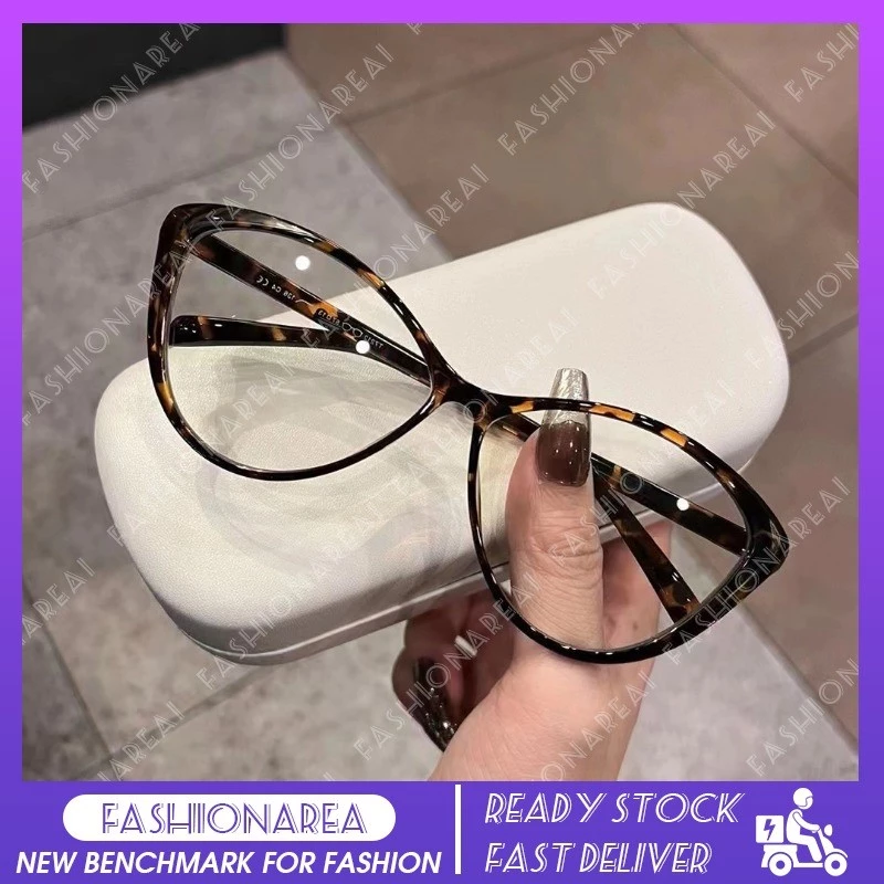Thời Trang Mắt Mèo Tam Giác Bướm Chống Ánh Sáng Xanh Kính Nữ Hàn Quốc Chống Bức Xạ Kính Khung