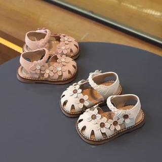 Fullbox _ Sandal rọ đính hoa êm mềm bé gái size 15-25