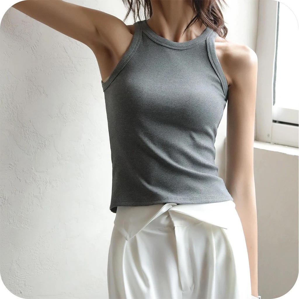 Đáy Đen Ren Camisole Nữ Mùa Hè Bên Trong Không Tay Thiết Kế Cảm Thấy Bên Ngoài Mặc Top Hợp Thời Trang Nhỏ