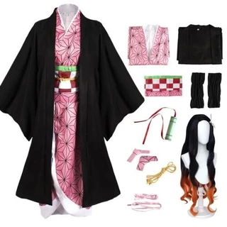 Nezuko Cosplay Anime Demon Slayer Kimetsu No Yaiba Trang Phục Hóa Trang & Phụ Kiện Kamado Kimono Đồng Nhất Quần Áo Halloween