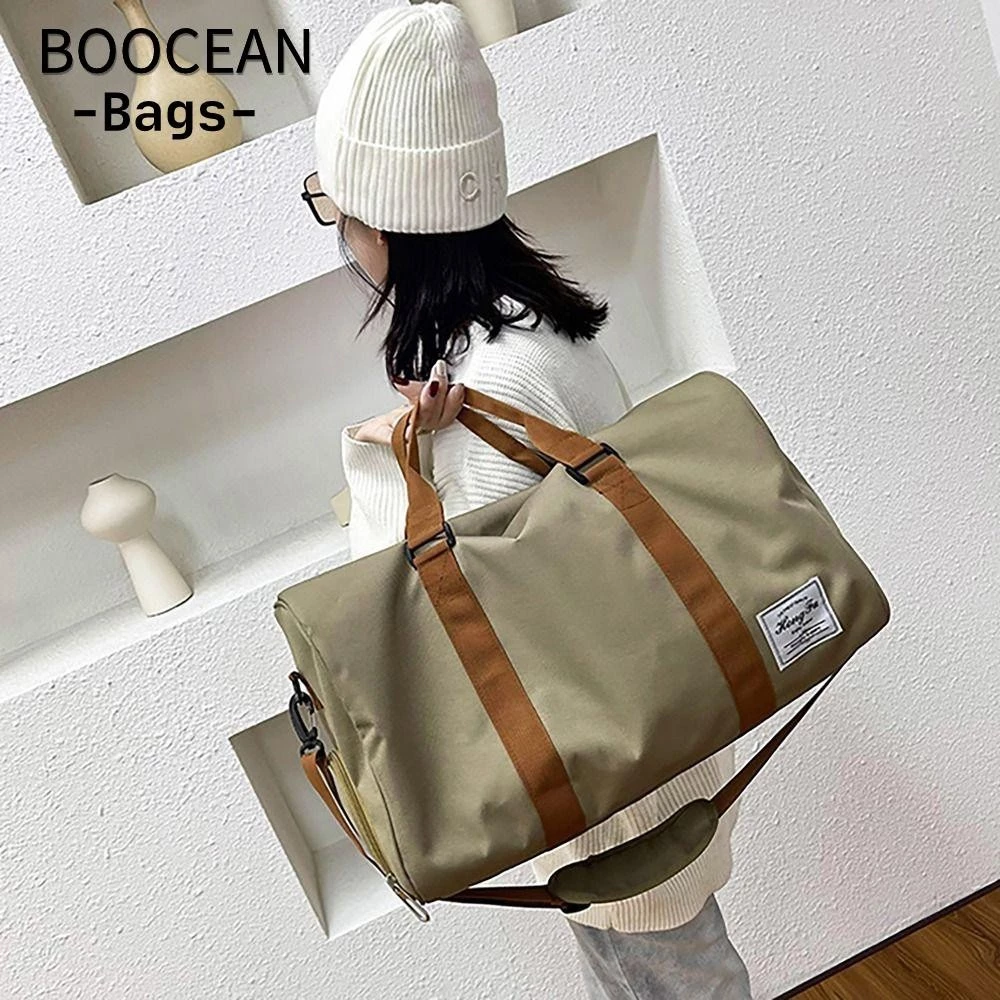 BOOCEAN Túi du lịch, Túi đựng giày riêng lẻ Túi Duffel tách khô và ướt, Túi xách tập thể dục dung tích lớn di động Hành lý du lịch