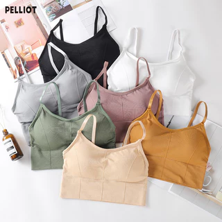 Pelliot 646 sling có thể điều chỉnh áo ngực bọc không dây đường may ống trên đáy áo ngực thể thao dành cho nữ