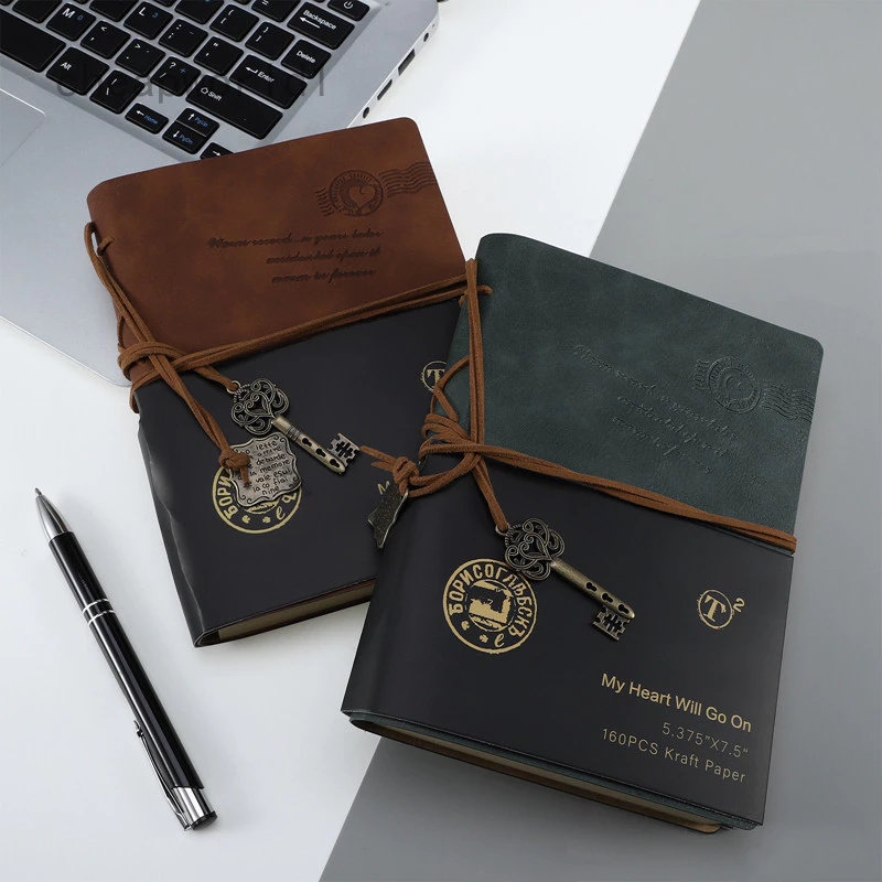 Retro Notebook Dây Buộc Sách Handmade Da Bò Bao Văn Phòng Trường Du Lịch Nhật Ký Quà Tặng Retro