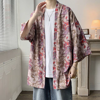 Cổ Hanfu Nam Nữ Haori Phong Cách Trung Hoa Áo Khoác Mỏng Tay Ba Phần Tư Kimono Cardigan Chống Nắng Áo Khoác 5.27