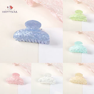 Cái mới Vintage Kẹp Tóc Cho Bé Gái Móng Vuốt Kẹp Đá Cẩm Thạch mới Họa Tiết Barrette Cua Kẹp Tóc Nữ Acrylic Tóc Phụ Kiện Tóc có sẵn