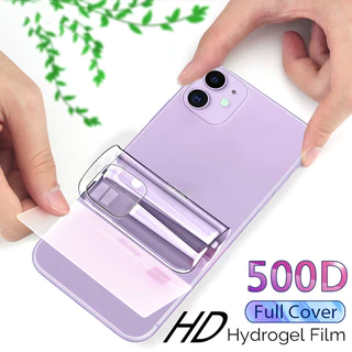 500d Full Covered Hydrogel Film bảo vệ màn hình phía trước và phía sau cho iPhone 15 14 13 12 11 Pro MAX mini cho iPhone 7 8 6s 6 Plus SE 2020 XR X XS Phim mềm bảo vệ màn hình phía sau