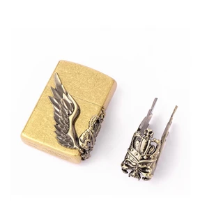 Emblem hình dán Zippo vương miện vàng