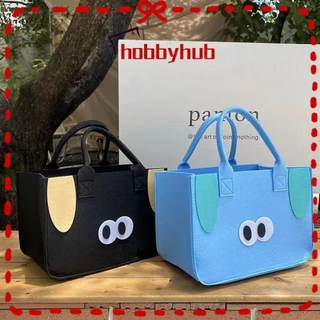 HobbyHob 1 Túi Tote nỉ, Túi xách đeo chéo Túi mua sắm sức chứa lớn, Túi quà tặng mắt dễ thương Túi đeo vai có thể tái sử dụng