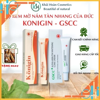 Combo kem mờ nám KONIGIN & GSCC của Đức - Kem bôi nám, tàn nhang và kem dưỡng ẩm tái tạo da, làm đều màu da - HTshop