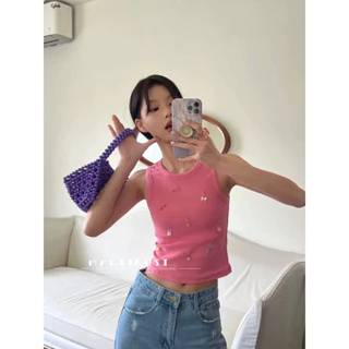 Cybele áo phông áo thun nữ croptop baby tee Cổ điển phổ biến Hàn Phong Đơn giản WTX2450R32 20Z240515