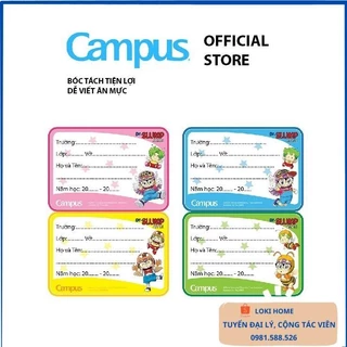 Nhãn vở Campus, nhãn vở ONE PIECE, CONAN, DRAGON, SHINCHAN, ARALE, DOREMON.