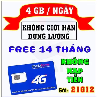 SIM 4G MOBI MDT150 12MDT50 LOCAL 12A500 A50S XÀI THẢ GA DATA  MDT250A  12DF50 KM 150GB/THÁNG MUA 1 LẦN DÙNG CẢ NĂM