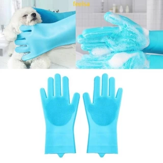 Onsale Thực Tế Silicone Cho Thú Cưng Bàn Chải Tắm Bảo Vệ Silicon Mèo Lược Găng Tay Massage Chải Lông Chó Mèo Vệ Sinh Supplie