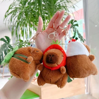 Metoo 10cm / 11cm Dễ Thương Capybara Sang Trọng Móc Khóa Mặt Dây Chuyền Nhồi Bông Mềm Sang Trọng Móc Khóa Đồ Chơi Ba Lô Mặt Dây Chuyền Quà Tặng Sinh Nhật Cho Trẻ Em