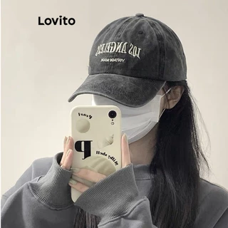 Mũ bóng chày nữ Lovito LFA03025 (màu xám đậm/xanh dương đậm)