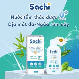 Nước Tắm Gội Thảo Dược SACHI /Chai 250ml - Phòng Ho Cảm, Rôm Sẩy, Ngừa Muỗi cho Bé