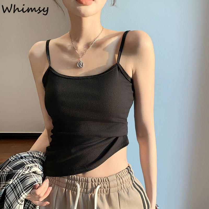 Whimsy Maillard Áo hai dây nữ không tay bên trong đáy áo sơ mi mùa hè ống mỏng hàng đầu mỏng vừa vặn lưng đẹp bên ngoài hàng đầu