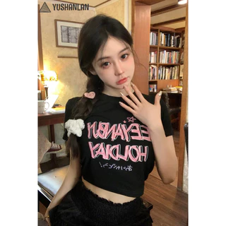 YUSHANLAN áo phông áo thun nữ croptop baby tee Popular Minimalist Cute Thể thao WTX2440WVU 19Z240511