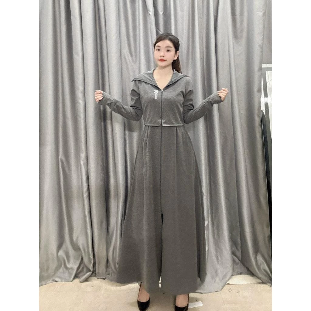 Áo Chống Nắng Nữ Toàn Thân Croptop Cao Cấp Vải Umi Cotton Dày Dặn,Chống Tia UV