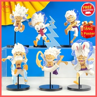 Bộ 6 mô hình Luffy Gear 5 Nika siêu đẹp siêu hài hước - One Piece ( Tặng Poster ) Toy Đồ Chơi