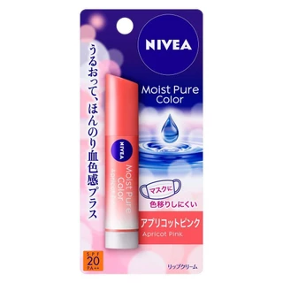 NIVEA Moist Pure Color Lip Brighten Up Cherry Red/ Apricot Pink 3.5g SPF 20