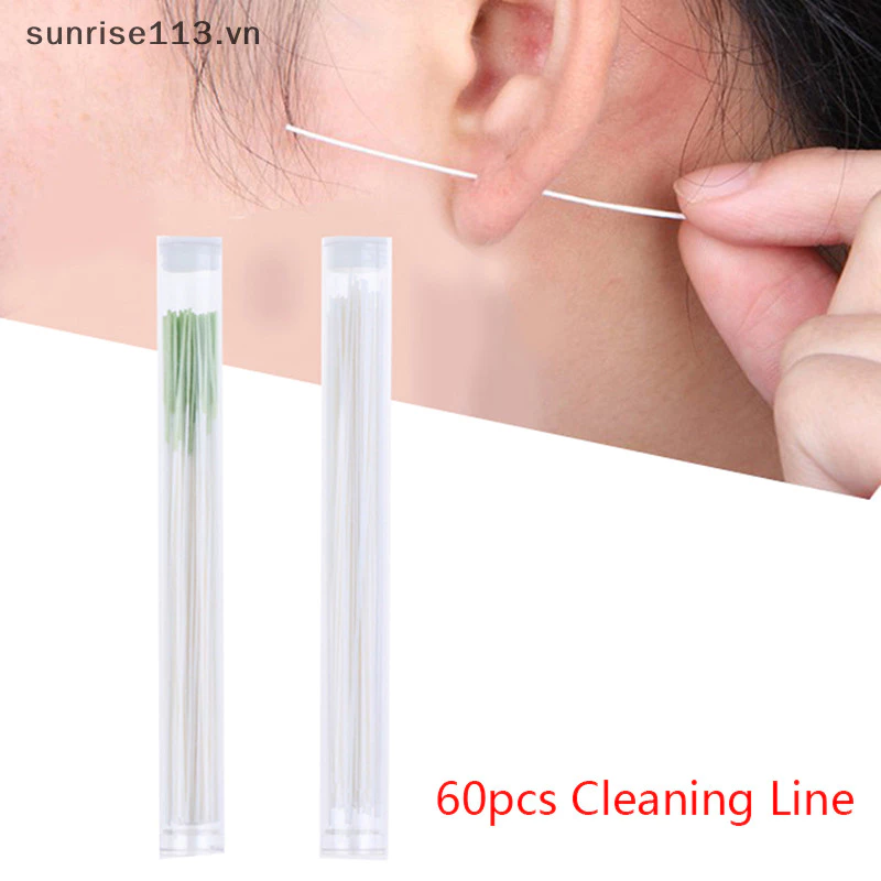 Beauty 60 chiếc Bông tai làm sạch lỗ khử trùng Dây tai Dây làm sạch lỗ.