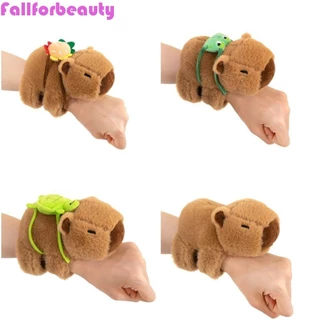 Dòng vòng tay tát FALLFORBEAUTY, Capybara gặm nhấm màu hồng Capybara Vòng tay tát búp bê sang trọng, Đồ chơi sang trọng Phong cách cổ tay Mô phỏng Búp bê dễ thương Capybara Dây đeo cổ tay sang trọng Đồ chơi Giáng sinh