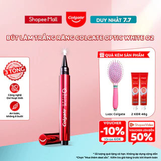 Bút trắng răng Colgate Optic White O2 2,5ML răng trắng 3 tông an toàn, không ê buốt