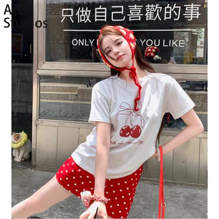 Ace Studios áo phông áo thun nữ croptop baby tee Minimalist Vintage phổ biến Đơn giản WTX24414ZQ 19Z240508