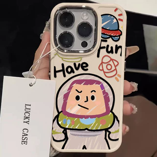 Ốp điện thoại họa tiết hoạt hình Buzz Lightyear dễ thương Tương thích cho IPhone 15 13 14 12 11 Pro X XR Xs Max Se2020 7 / 8 Plus Khung bảo vệ ống kính độc lập Vỏ điện thoại silicon mềm