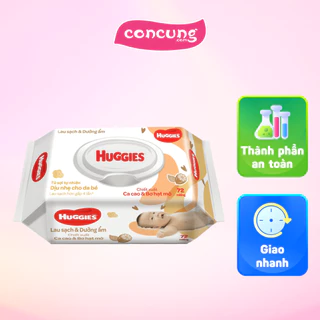 Khăn ướt cao cấp Huggies bơ hạt mỡ (72 Miếng)