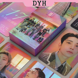 Seventeen Laser Card Set 55 Tấm Thẻ Ảnh KPOP 17 IS RIGHT HERE LOMO Card Hình Nhóm Nhạc