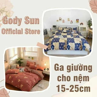 Ga trải giường poly cotton Gody Sun cho nệm dày 15-25cm