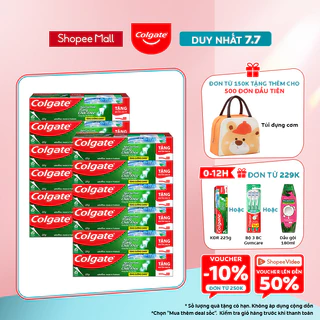 Bộ 12 Kem đánh răng Colgate ngừa sâu răng răng chắc khỏe 225g/tuýp tặng bàn chải