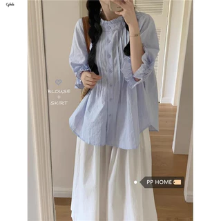 Cybele Áo Sơ Mi áo sơ mi nữ áo kiểu hàn quốc rực rỡ trendy độc đáo Thoải mái WCS2440NDS 15Z240413