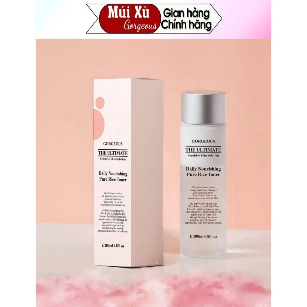 ((Chính Hãng)) Toner Gạo Gorgeous 200ml Nước Hoa Hồng Múi Xù Dưỡng Ẩm Da Và Làm Mềm Da