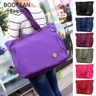 BOOCEAN Túi Tote Nữ, Túi Mua Sắm Màu Nylon, Túi Xách Nữ Dung Tích Lớn Túi Đeo Vai