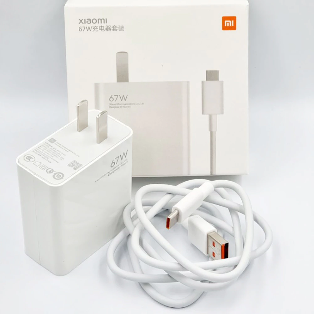 Bộ Sạc Nhanh Xiaomi Mi 67W Sạc chuẩn dòng - Cáp Sạc 6A USB Type-C cho Xiaomi 11 Pro & Xiaomi 11 Ultra