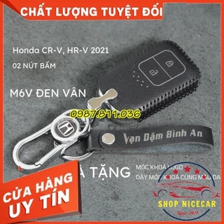 Bọc chìa khoá Honda HRV, CRV 2 nút bấm, bao da, ốp chìa khoá da bò, nhiều màu,